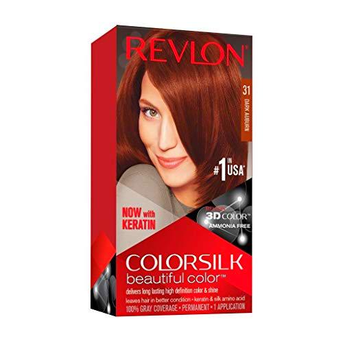 Revlon ColorSilk Tinte de Cabello Permanente Tono #31 Castaño Rojizo Oscuro