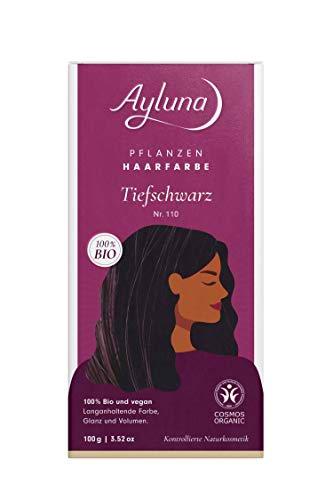 Ayluna Color de cabello a base de hierbas [100 g] [110 negro profundo]