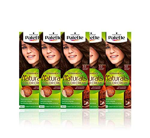 Schwarzkopf Palette Naturals - Coloración Permanente Tono 3 Castaño Oscuro (Pack de 5)
