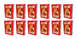 12 botes de 100 g de henna Color natural en polvo color caoba ecológica (acajou)