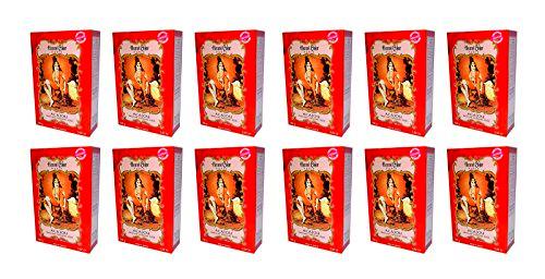 12 botes de 100 g de henna Color natural en polvo color caoba ecológica (acajou)