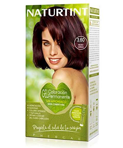 Naturtint Coloración 360 Negro Cereza, Tinte sin Amoniaco