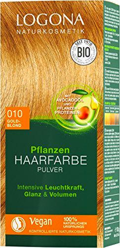 LOGONA Naturkosmetik Tinte para el cabello vegetal en polvo 010 rubio dorado