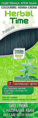 Henna Natural Colorante en Crema, Color Negro Natural 7