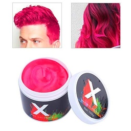 Simlug Color de Cabello Cera Instantánea Desechable Temporal Peinado Tinte Barro(Rojo)