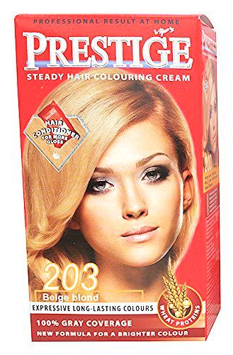 Vip’s prestige crema colorante para el cabello, color rubio beige 203
