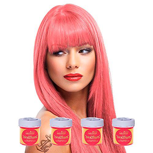 4 x La Riche Directions Semi-Permanent Hair Colour Dye Box Of Four-Pastel Pink by La Riche