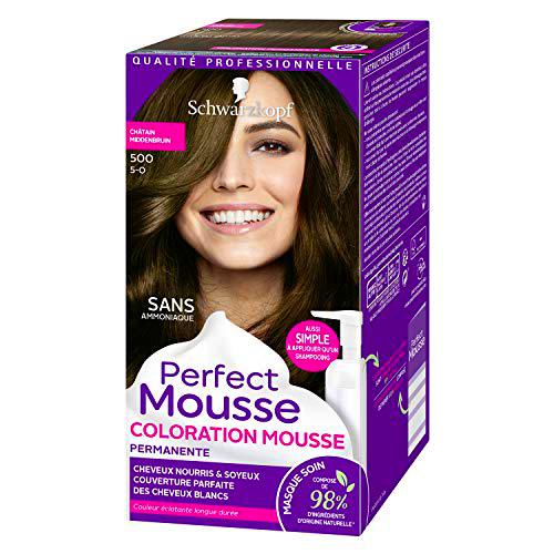 Schwarzkopf Perfect Mousse - Coloración permanente - Castaño 500