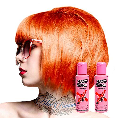 Tinte capilar semi-permanente de Crazy Color 100ml (Coral Red