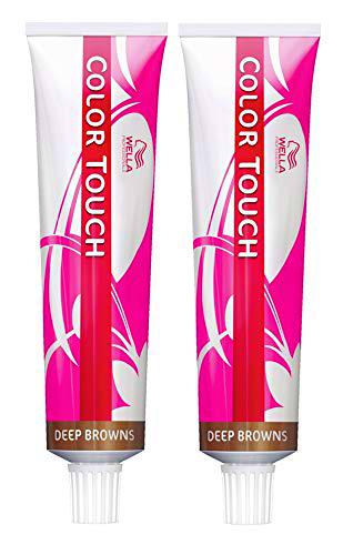 Wella Professionals Color Touch 4/0 castaño medio 60 ml, 2 unidades