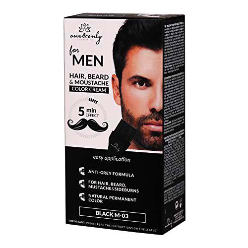One&amp;Only for Men - Crema de color para caballero, beard &amp; sideburns