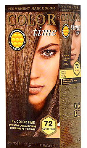 Color time, tinte permanente para el cabello de color capuchino 72
