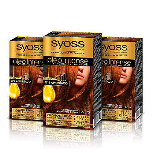 Syoss Oleo Intense - Tinte 6-76 Cobrizo Ámbar - Coloración permanente Sin Amoníaco