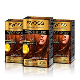 Syoss Oleo Intense - Tinte 6-76 Cobrizo Ámbar - Coloración permanente Sin Amoníaco