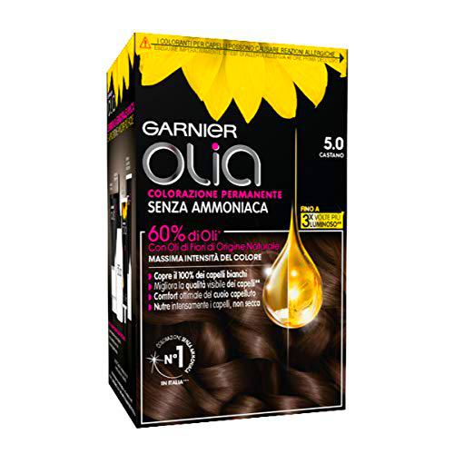 Coloración permanente y decoloración Garnier Olia 5.0 Castano