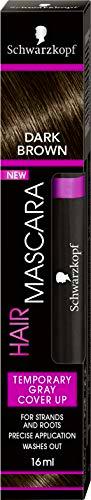 Schwarzkopf Hair Mascara Coloración raíces temporal Castaño Oscuro, 16 ml
