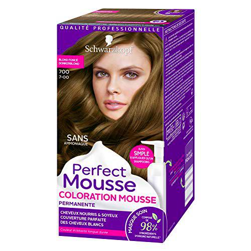 Schwarzkopf - Perfect espuma - Coloración permanente - Rubio Oscuro 700