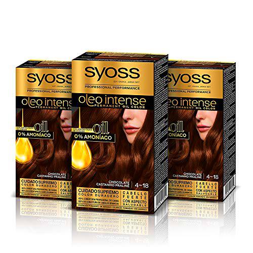 Syoss Oleo Intense - Tinte 4-18 Chocolate - Coloración permanente Sin Amoníaco