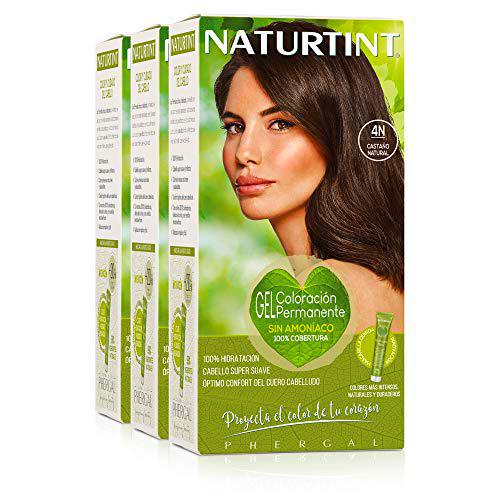Naturtint Coloración. Tinte sin Amoniaco.100% Cobertura de Canas