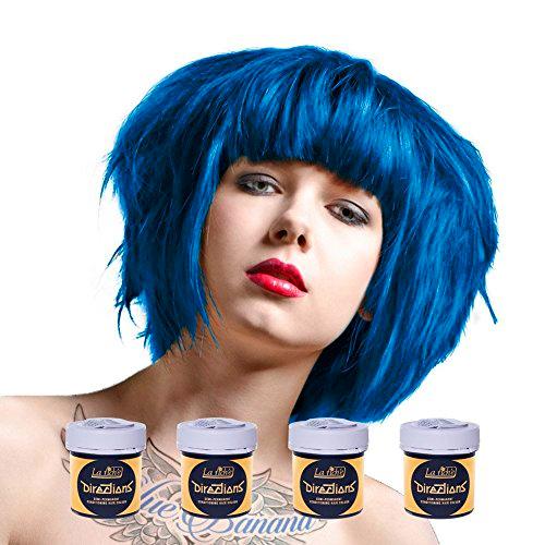 4 x La Riche Directions Semi-Permenant Hair Colour Dye Box Of Four-Denim Blue (dir)