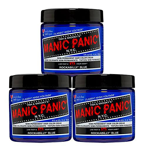 Manic Panic - Rockabilly Blue Classic Creme Vegan Cruelty Free Blue Semi Permanent Hair Dye