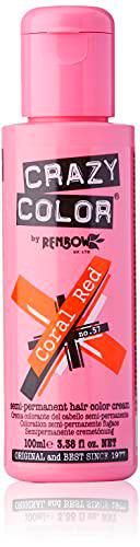 Crazy Color Coral Red Nº 57 Crema Colorante del Cabello Semi-permanente