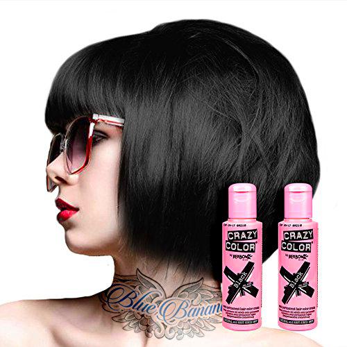 Tinte capilar semi-permanente de Crazy Color 100ml (Black