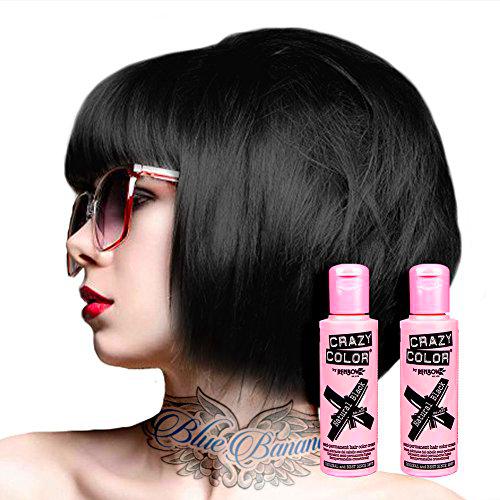 Tinte capilar semi-permanente de Crazy Color 100ml (Natural Black
