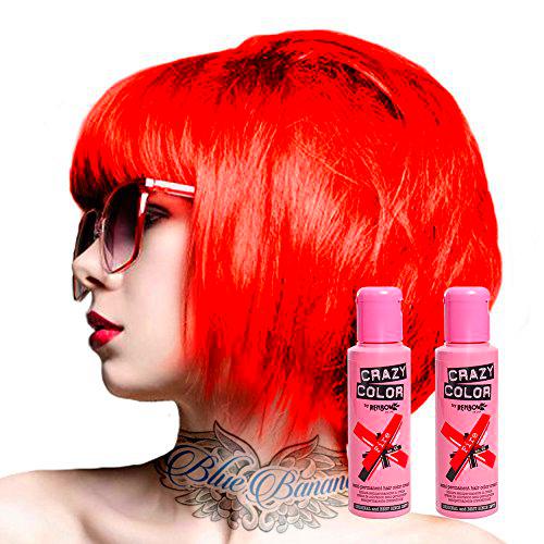 Tinte capilar semi-permanente de Crazy Color 100ml (Fire Red