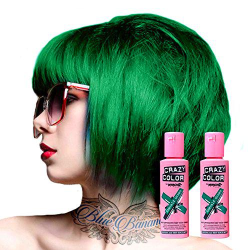 Tinte capilar semi-permanente de Crazy Color 100ml (Emerald Green