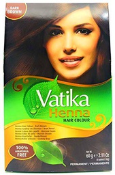 Dabur Vatika Henna - Tinte para el cabello (60 g), color marrón oscuro
