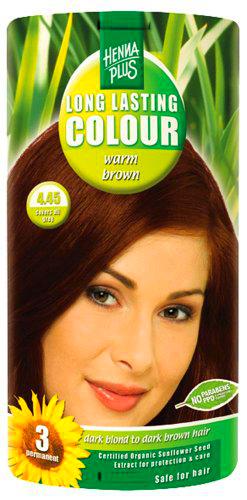 Hennaplus Color de larga duración marrón cálido 4.45.