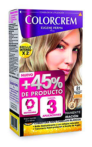 Colorcrem - Tinte permanente mujer - tono 81 Rubio Claro Ceniza