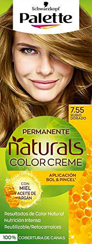 Schwarzkopf Palette Naturals Color Creme - Tono 7.55 cabello Rubio Dorado