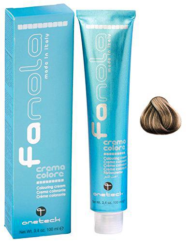 Fanola Tinte 7.11 Rubio ceniza intenso 100 mL - Tinte crema colorante permanente para el cabello pelo