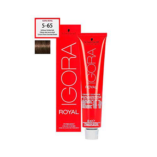 Schwarzkopf Igora Royal 5-65 - Tinte (60 ml), color marrón claro chocolate y dorado