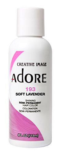 Adore Color de cabello semipermanente brillante, 193 lavanda suave