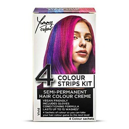 Stargazer Yummy Color 4 Shade Semitransparente Tinte de pelo Tiras Kit