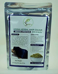 SVATV Color de cabello de henna CON PROTEÍNA DE INDIGO Y CABELLO con 9 hierbas II Mehndi para el cabello