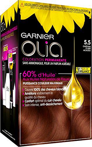 Garnier - Olia - Coloration Permanente à l’Huile Sans Ammoniaque Châtain