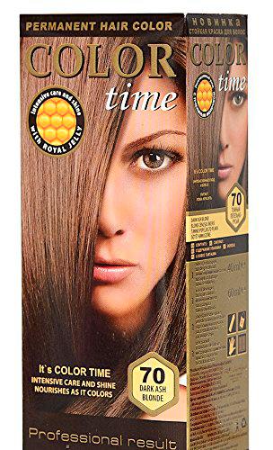 Tinte Permanente para el cabello con Jalea Real color 70 Rubio ceniza oscuro