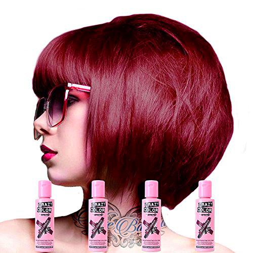 Renbow [4 X Color loco] Tinte Semi-Permanente Crema para el Cabello 100ml
