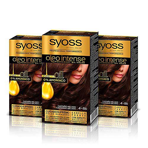 Syoss Oleo Intense - Tinte 4-86 Castaño Helado - Coloración permanente Sin Amoníaco
