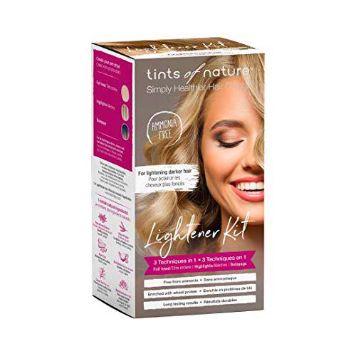 Tints of Nature 3 in 1 Lightener Kit | A Natural, Healthier Way For Home Hair Highlights and Brightening | Vegan-Friendly and Cruelty-Free Permanent and Semi-Permanent Hair Dye Brightening Kit