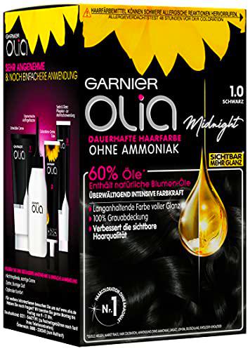 Garnier Olia - Tinte para coloración de cabello, color negro 1.0