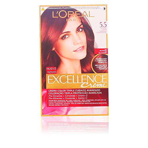 L'Óreal Excellence Creme #5,5 Coloración, Color Castaño Claro Caoba