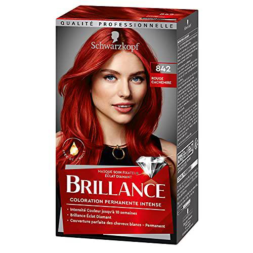 Schwarzkopf Brillance - Coloración permanente - rojo Cachemira 842