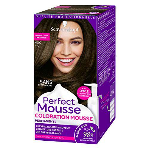 Schwarzkopf Perfect Mousse - Coloración permanente - Espresso esmerilado 400