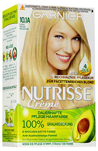 Garnier nutrisse - Coloración en crema permanente rubio claro 10.1 A (con 3 aceites