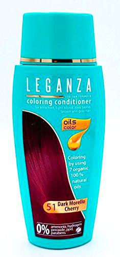 Leganza, Tinte Bálsamo Natural para el Cabello, Color Cereza Oscuro 51